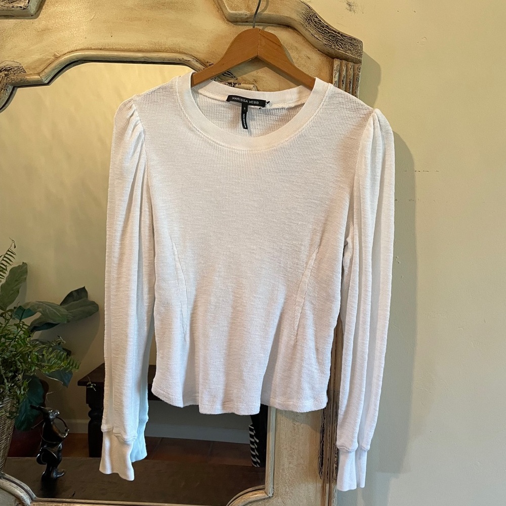Marissa Webb | Stretch Waffle Mabel Seamed Henley Top